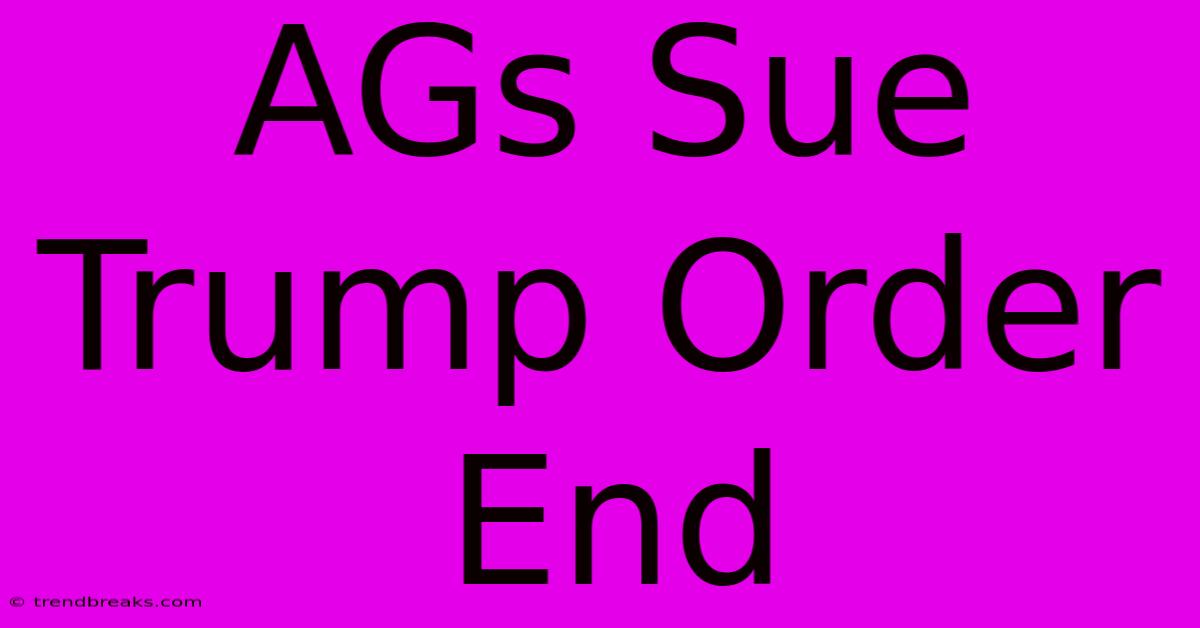 AGs Sue Trump Order End