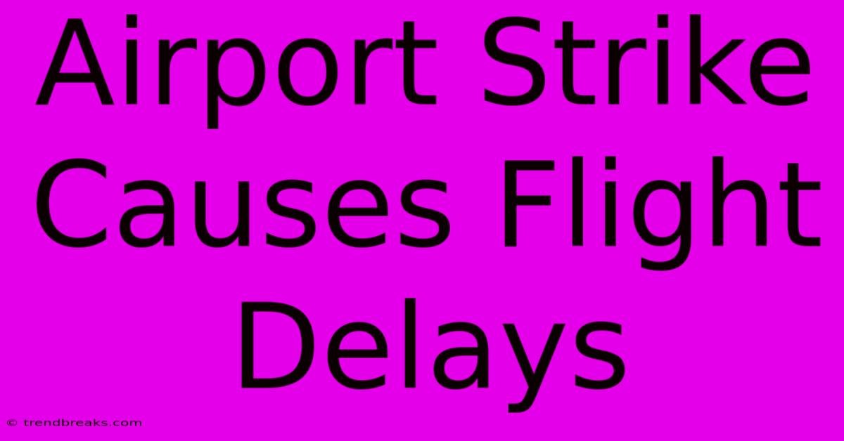 Airport Strike Causes Flight Delays