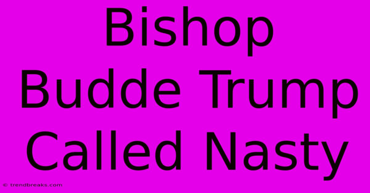 Bishop Budde Trump Called Nasty