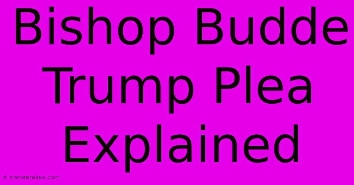 Bishop Budde Trump Plea Explained