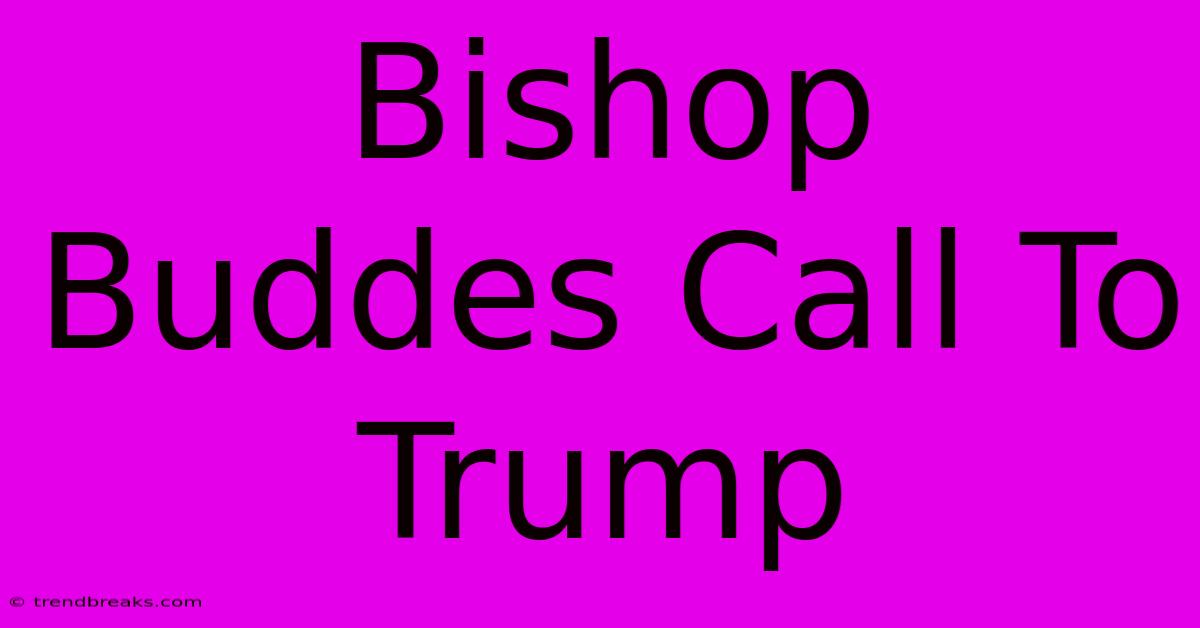 Bishop Buddes Call To Trump