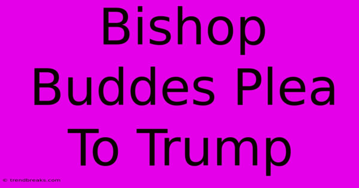 Bishop Buddes Plea To Trump