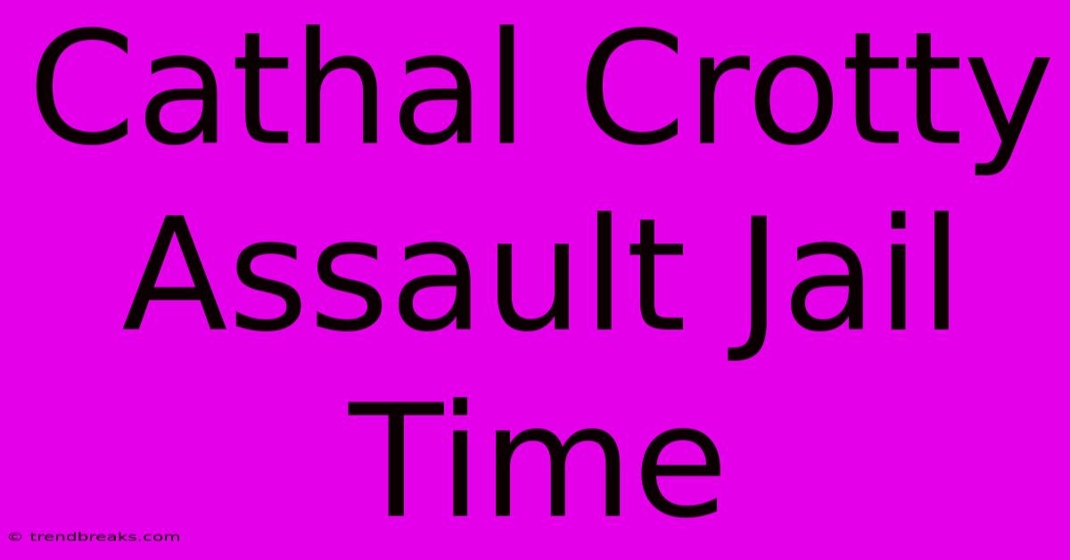 Cathal Crotty Assault Jail Time