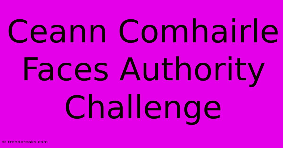 Ceann Comhairle Faces Authority Challenge