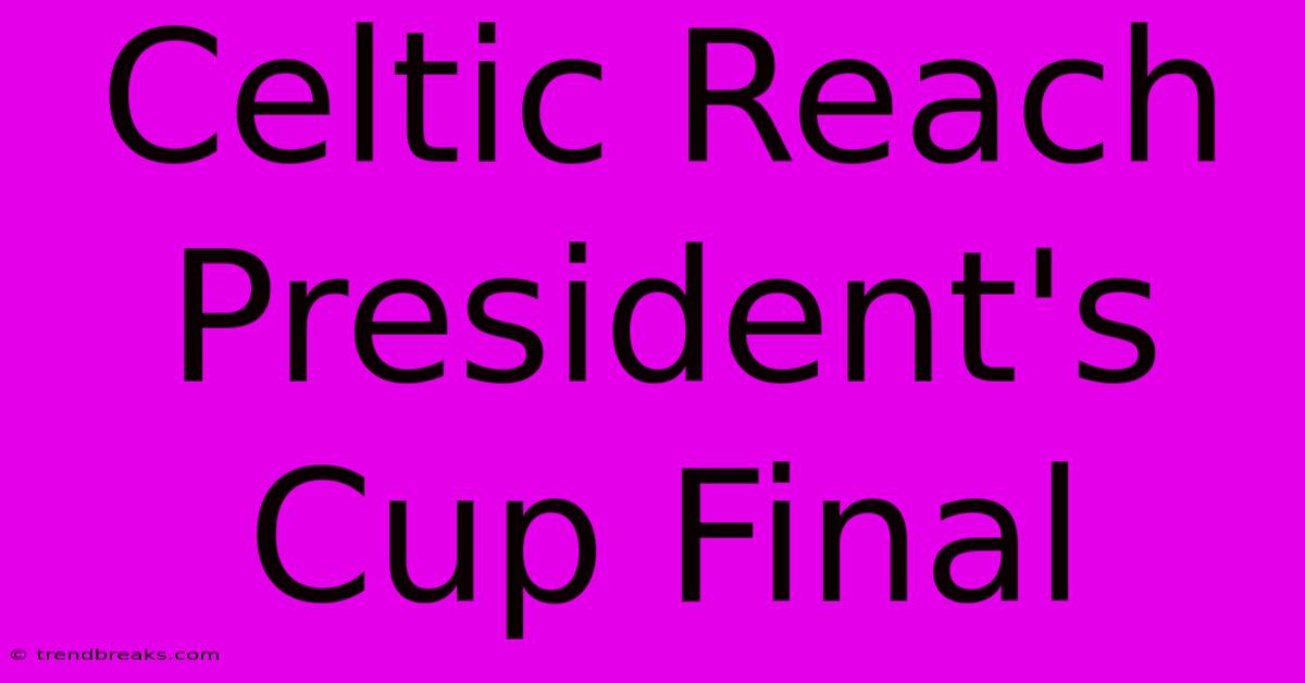 Celtic Reach President's Cup Final