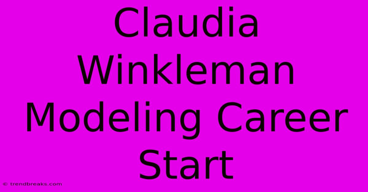 Claudia Winkleman Modeling Career Start