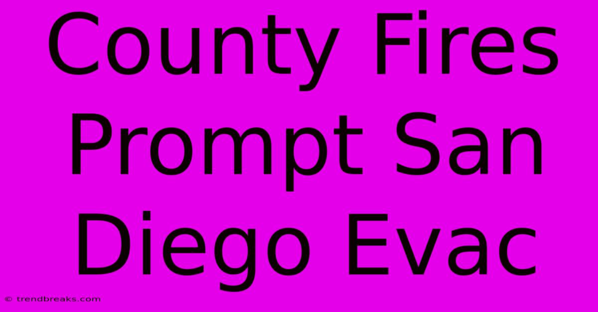 County Fires Prompt San Diego Evac