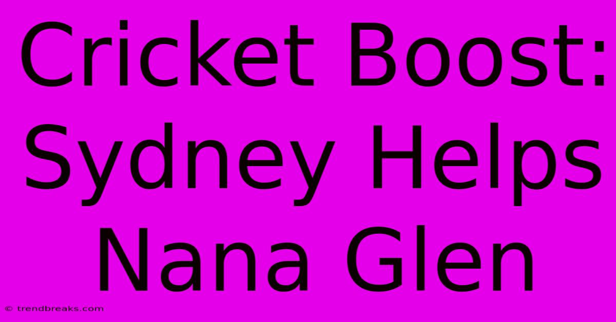 Cricket Boost: Sydney Helps Nana Glen