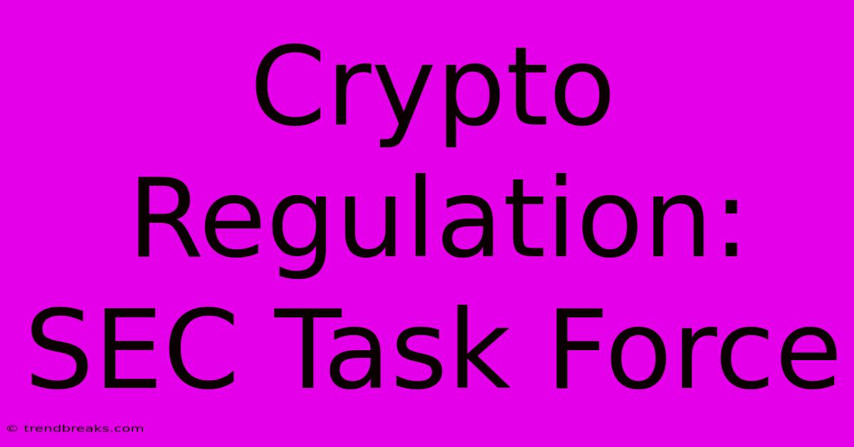 Crypto Regulation: SEC Task Force