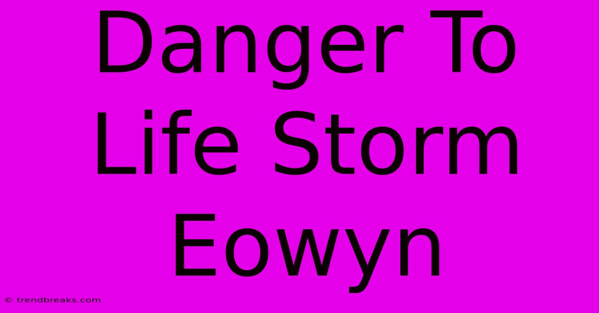 Danger To Life Storm Eowyn