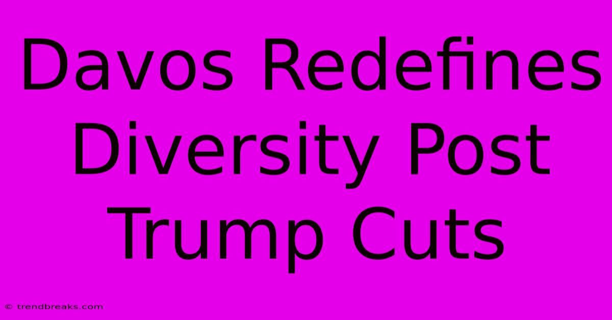 Davos Redefines Diversity Post Trump Cuts