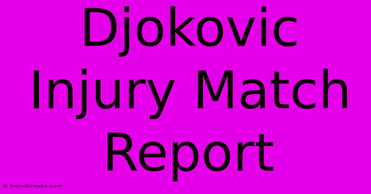 Djokovic Injury Match Report