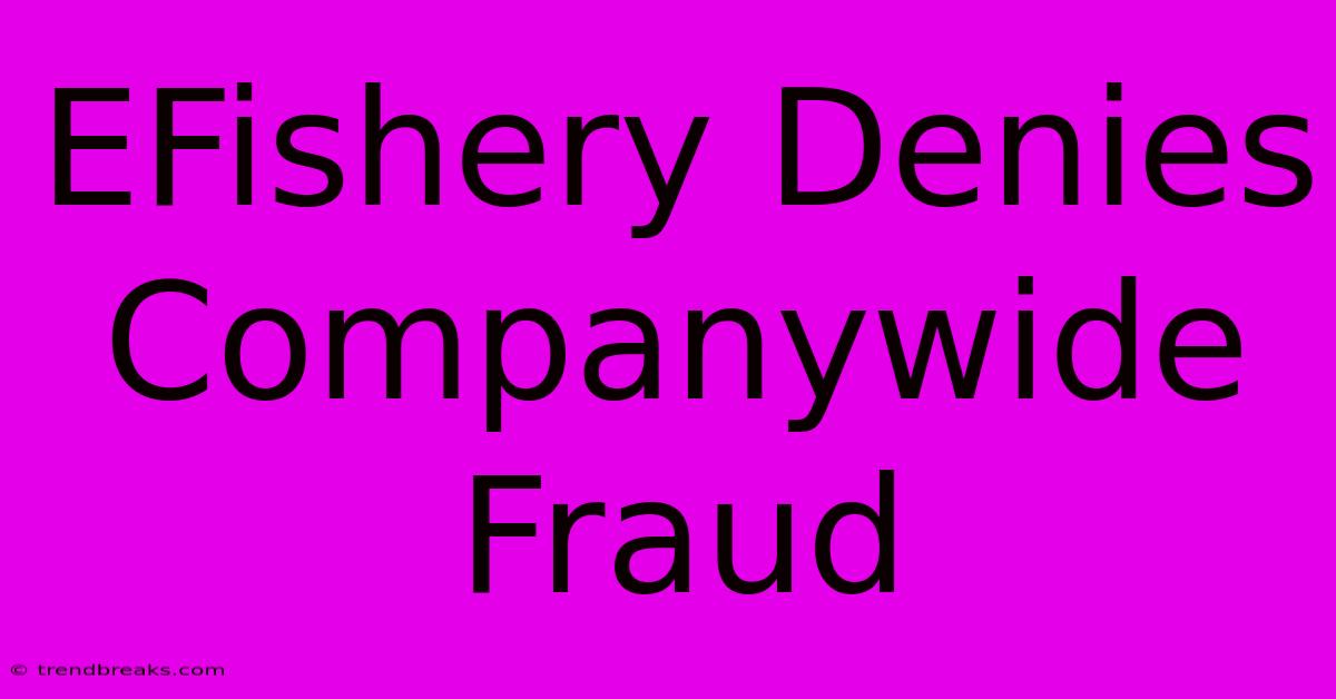 EFishery Denies Companywide Fraud