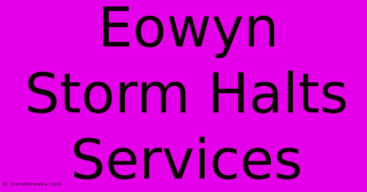 Eowyn Storm Halts Services