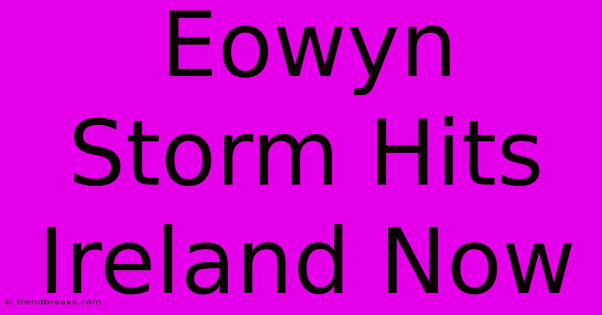 Eowyn Storm Hits Ireland Now