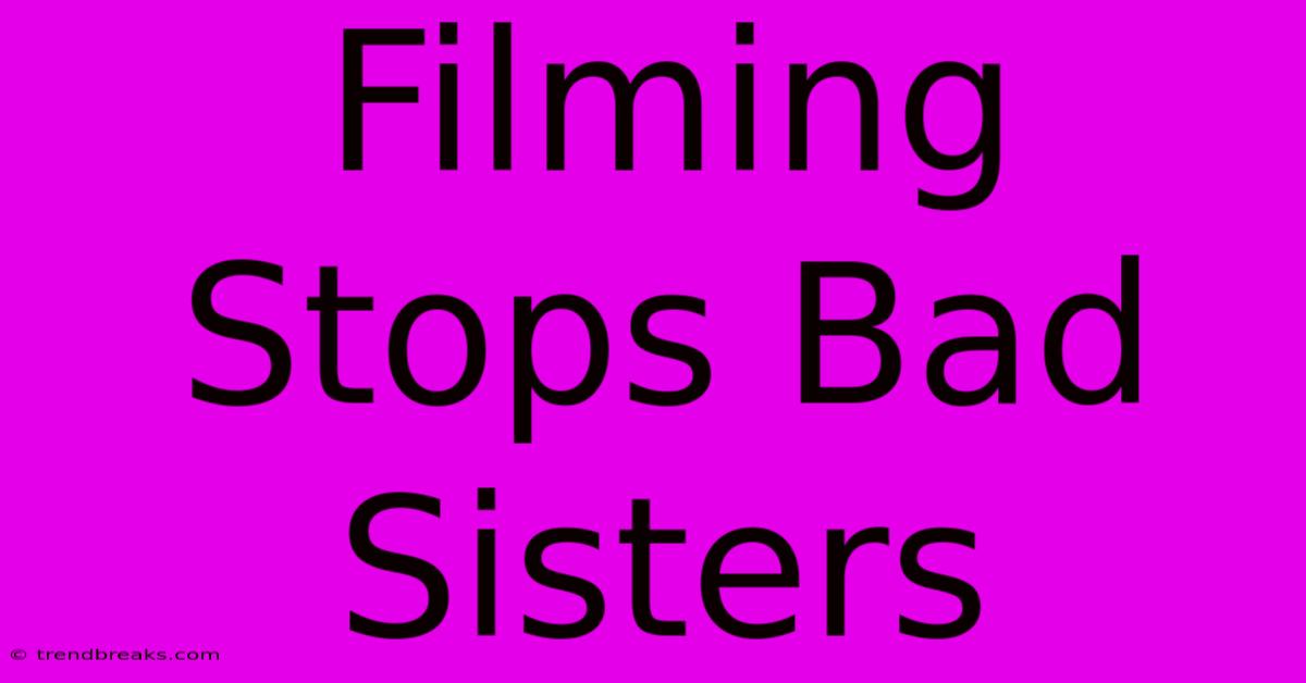 Filming Stops Bad Sisters