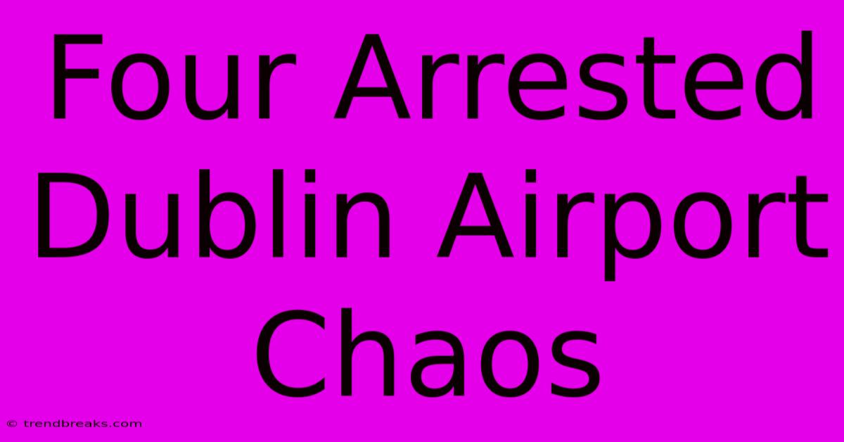 Four Arrested Dublin Airport Chaos