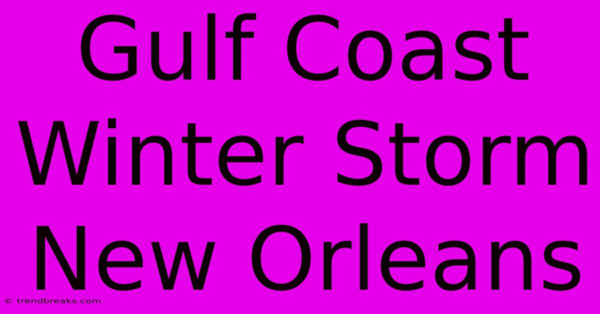 Gulf Coast Winter Storm New Orleans