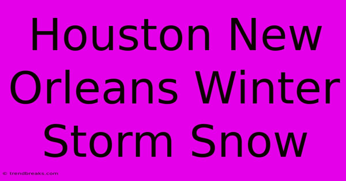 Houston New Orleans Winter Storm Snow