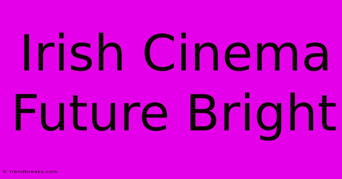 Irish Cinema Future Bright