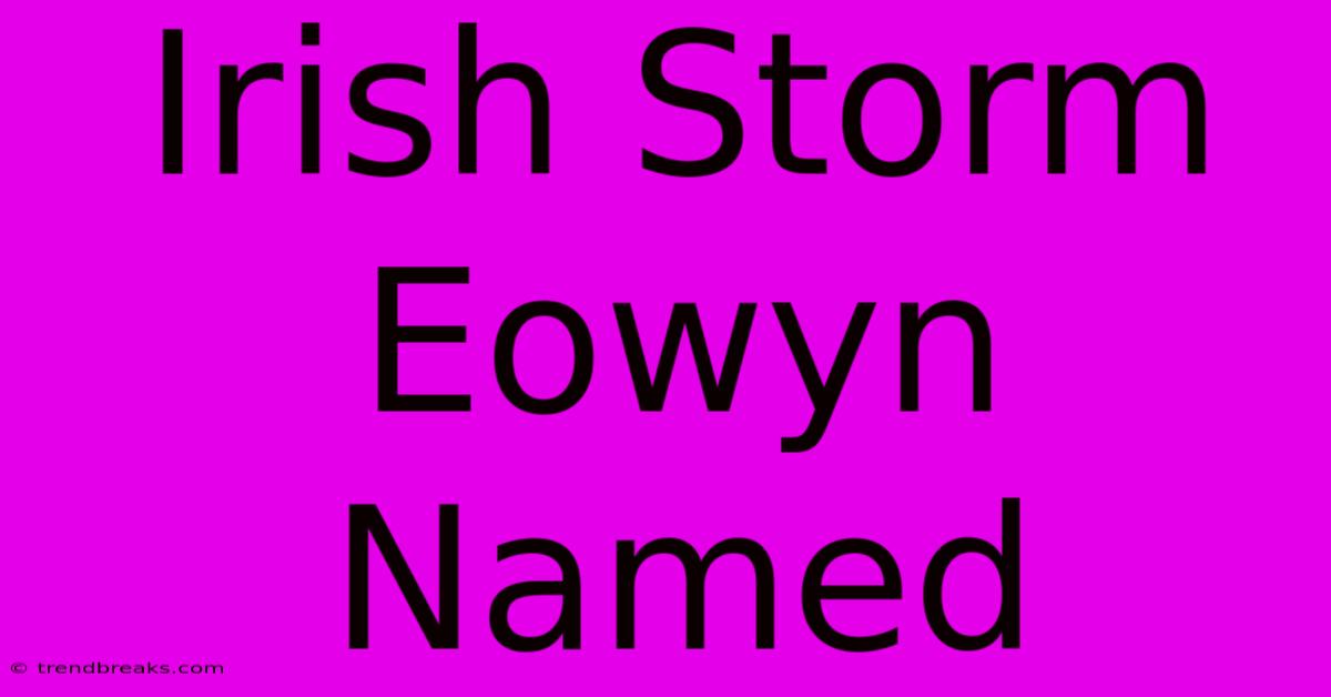 Irish Storm Eowyn Named