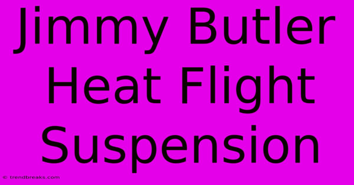 Jimmy Butler Heat Flight Suspension