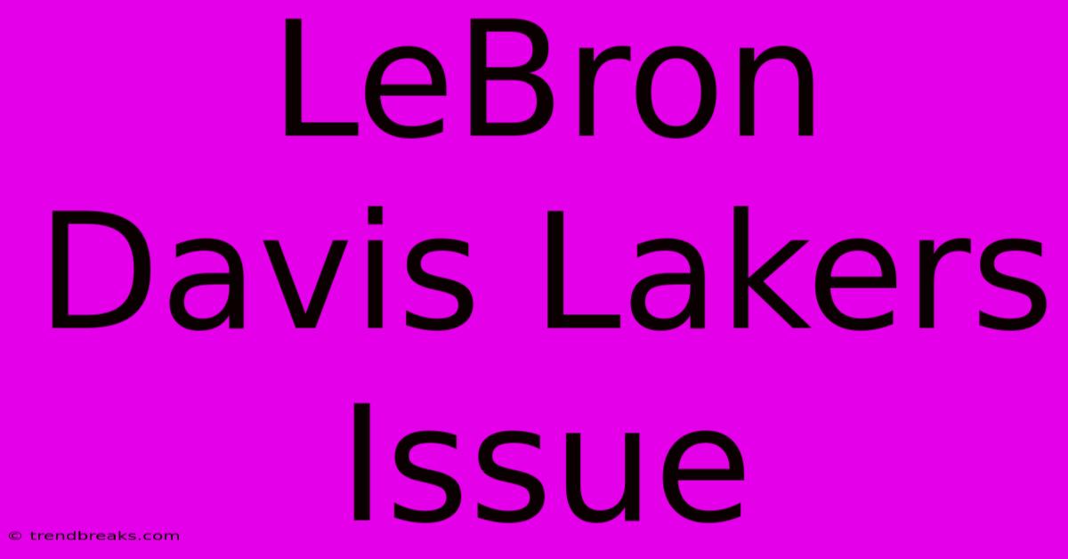 LeBron Davis Lakers Issue