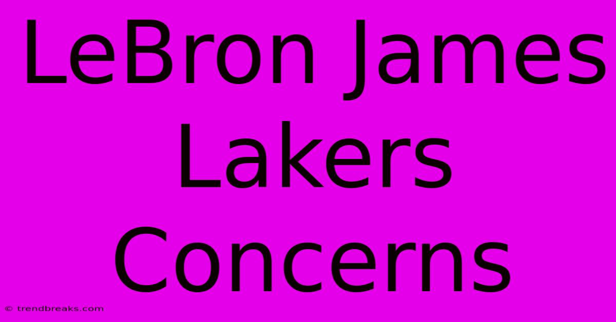 LeBron James Lakers Concerns