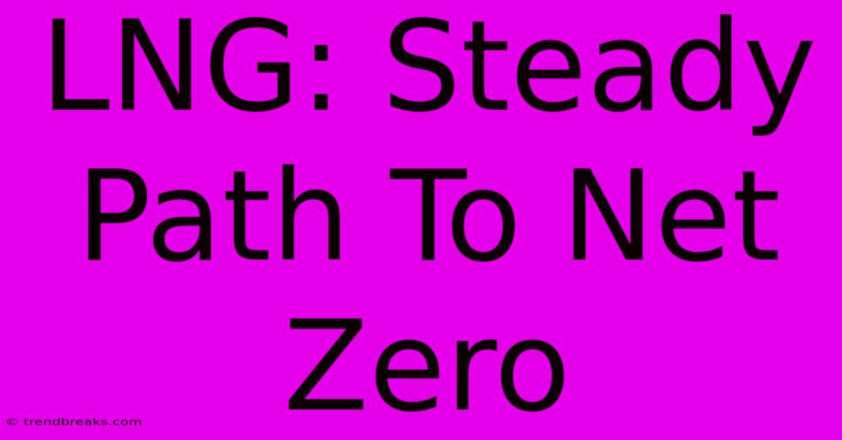 LNG: Steady Path To Net Zero