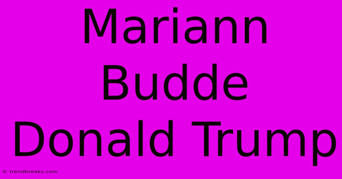 Mariann Budde Donald Trump