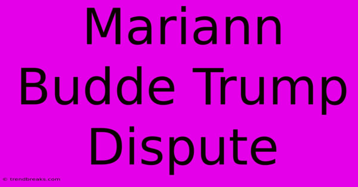 Mariann Budde Trump Dispute