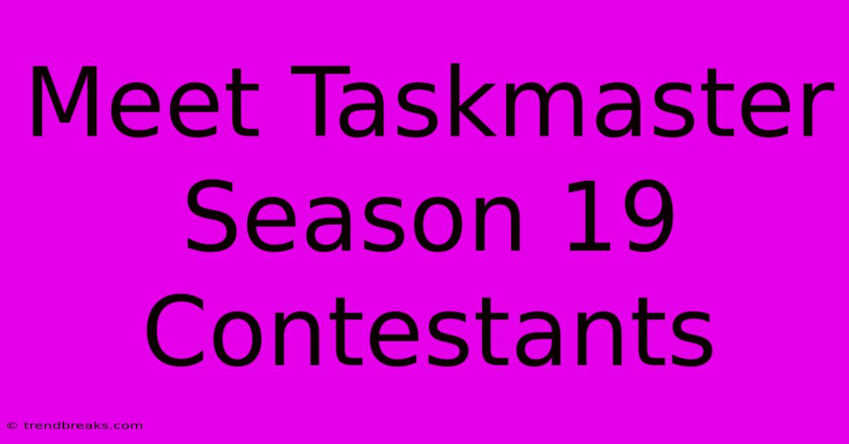 Meet Taskmaster Season 19 Contestants