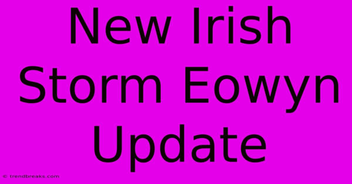 New Irish Storm Eowyn Update