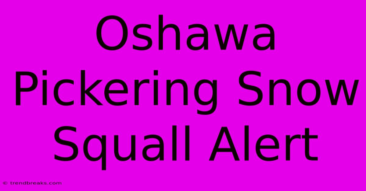 Oshawa Pickering Snow Squall Alert