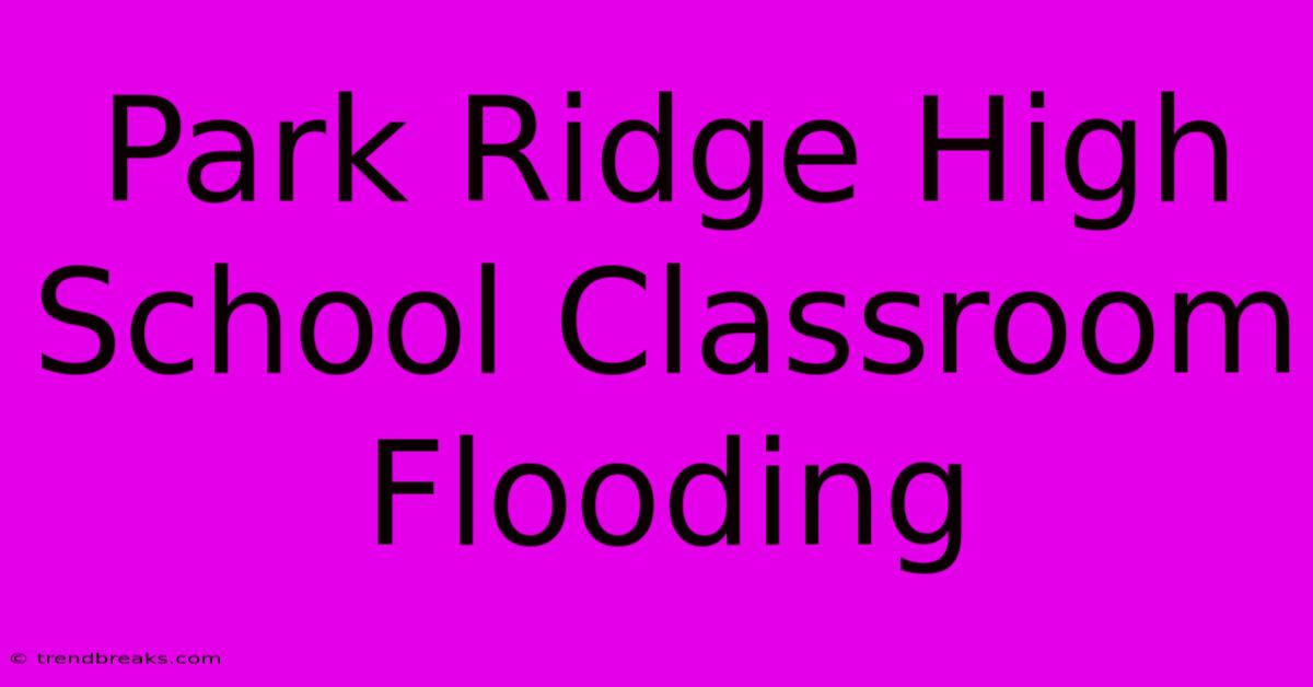 Park Ridge High School Classroom Flooding