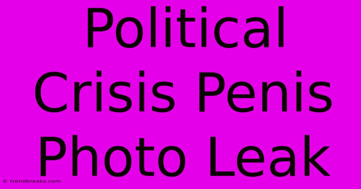 Political Crisis Penis Photo Leak