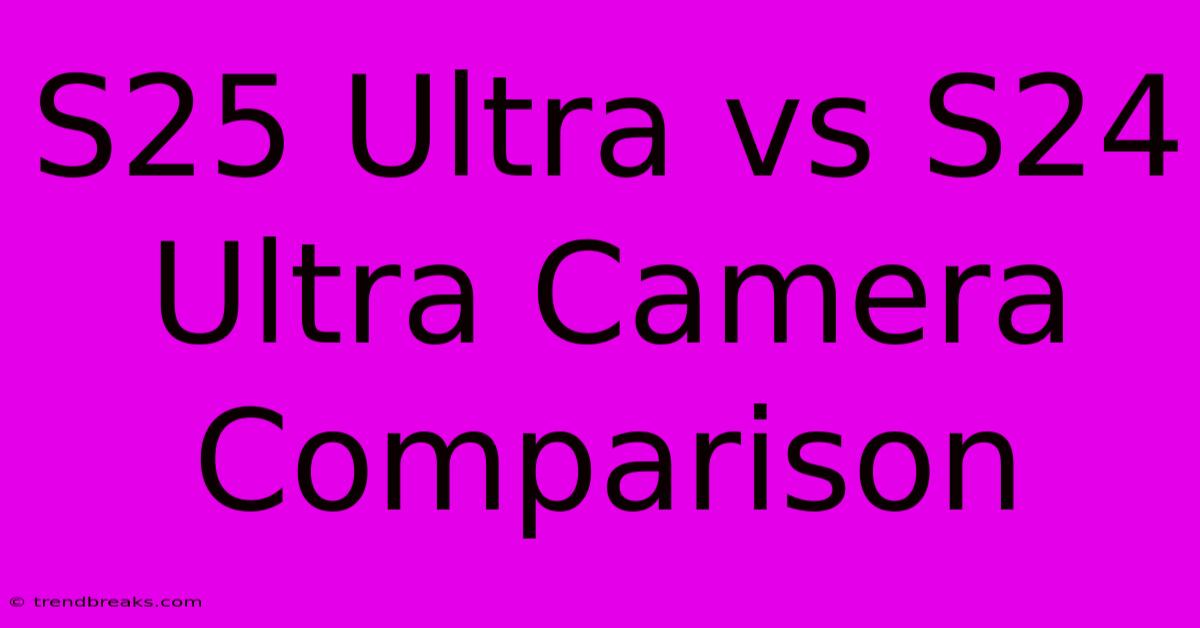 S25 Ultra Vs S24 Ultra Camera Comparison