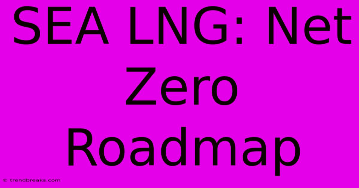 SEA LNG: Net Zero Roadmap