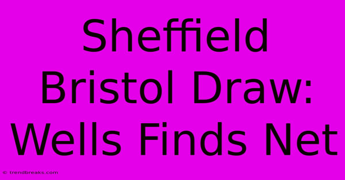 Sheffield Bristol Draw: Wells Finds Net