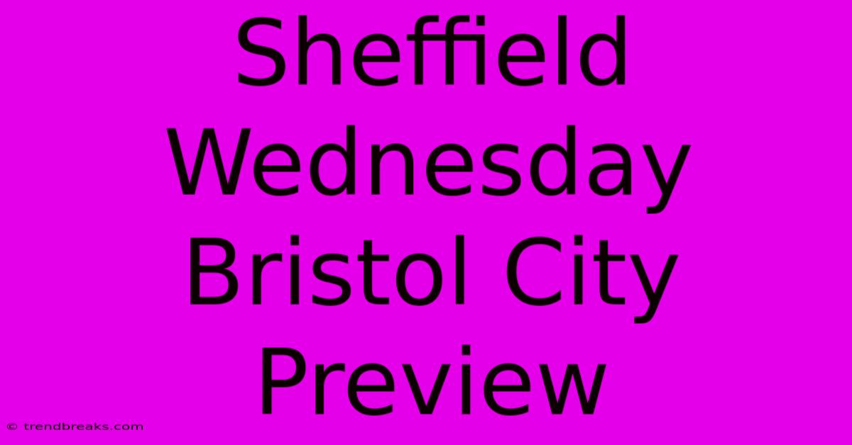 Sheffield Wednesday Bristol City Preview