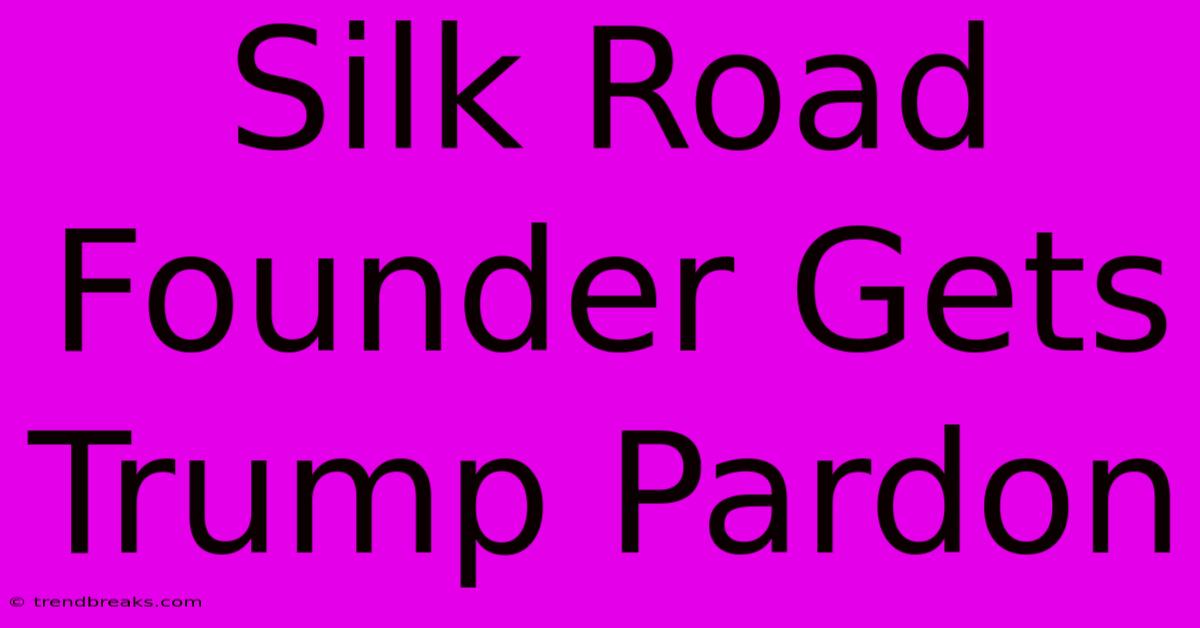 Silk Road Founder Gets Trump Pardon