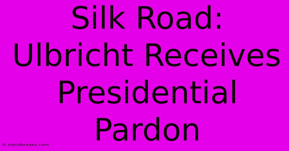 Silk Road: Ulbricht Receives Presidential Pardon