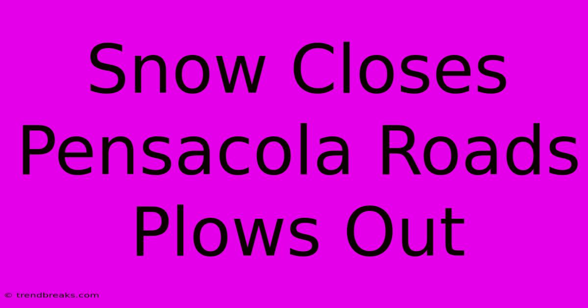 Snow Closes Pensacola Roads Plows Out