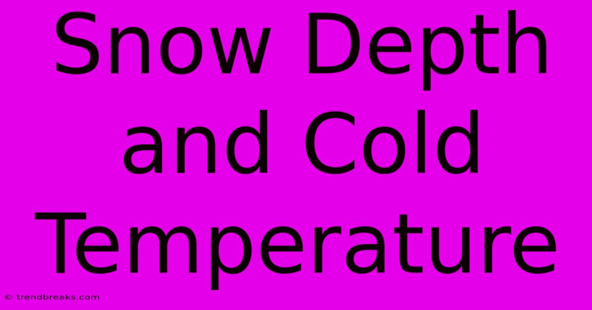 Snow Depth And Cold Temperature