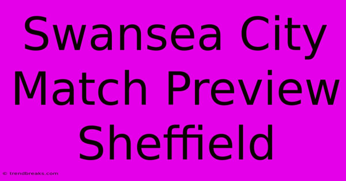 Swansea City Match Preview Sheffield