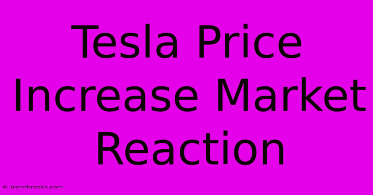 Tesla Price Increase Market Reaction