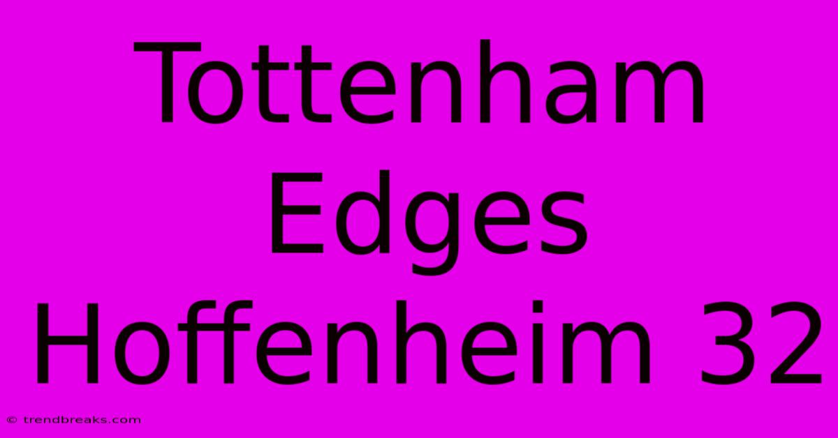 Tottenham Edges Hoffenheim 32