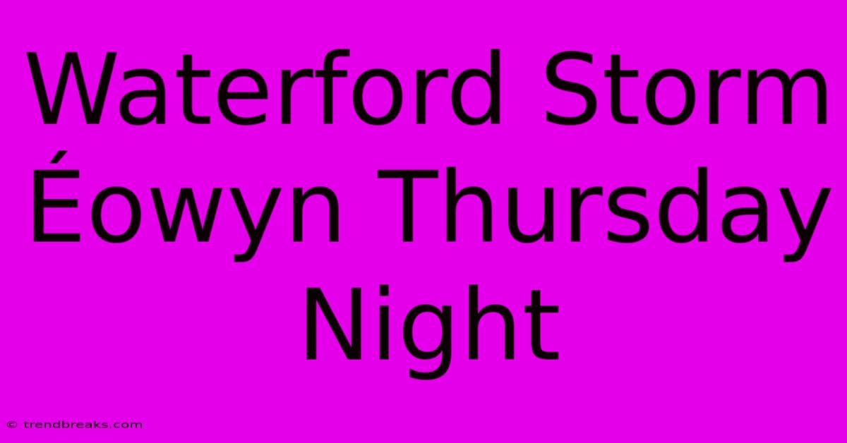 Waterford Storm Éowyn Thursday Night