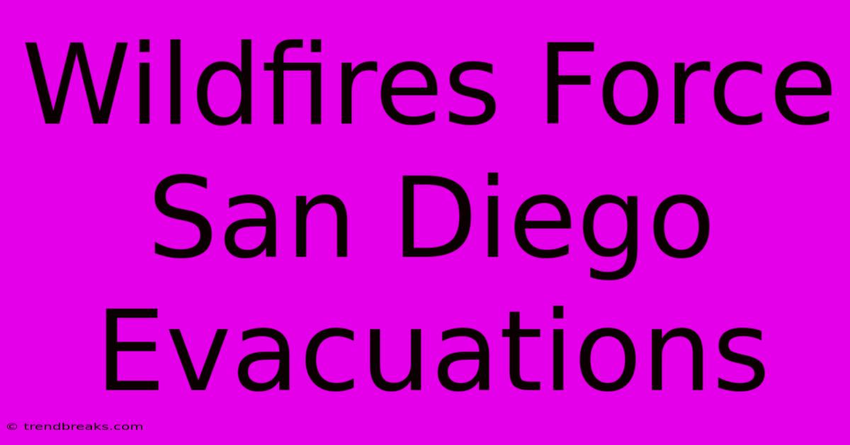 Wildfires Force San Diego Evacuations