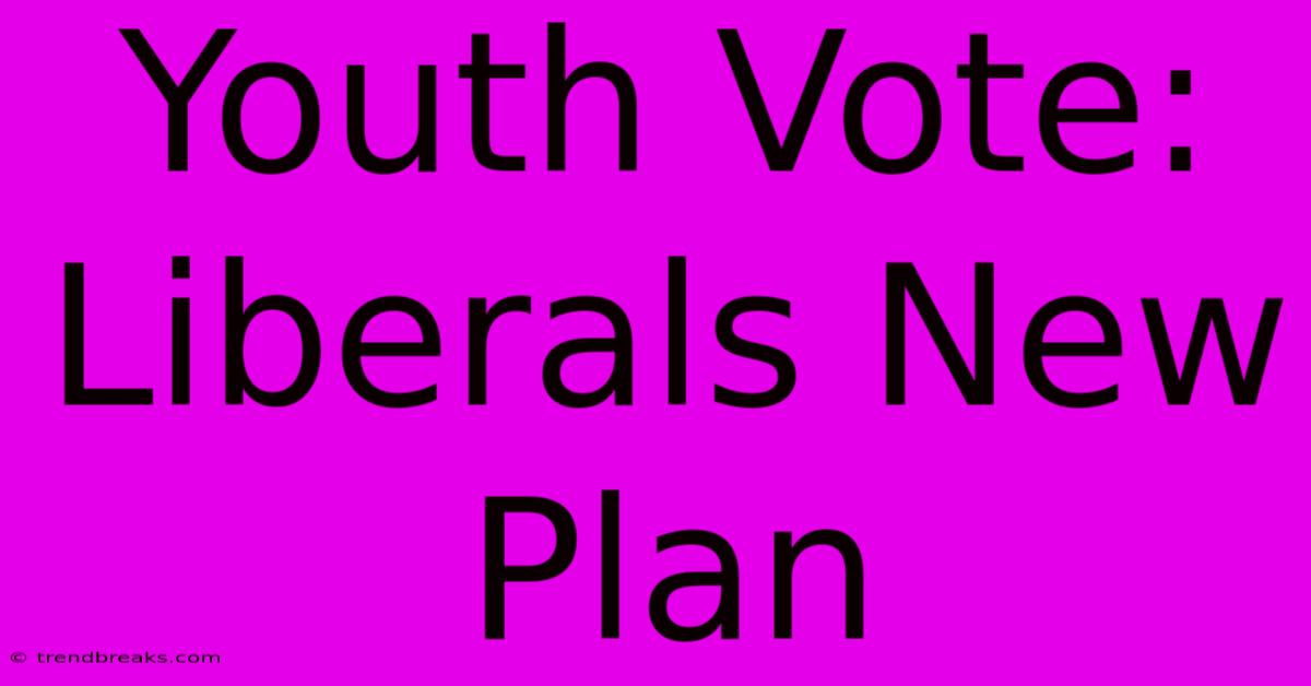 Youth Vote: Liberals New Plan